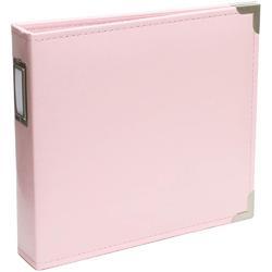 Classic Faux Leather D-Ring Album 8"X8" Baby Pink