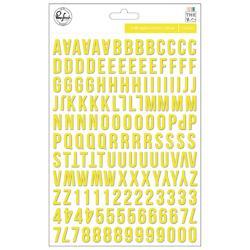 The Mix No. 2 Puffy Alphabet Stickers 5"X7" - Yellow
