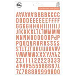 The Mix No. 2 Puffy Alphabet Stickers 5"X7" - Orange