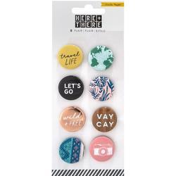 Here & There Adhesive Flair 8/Pkg