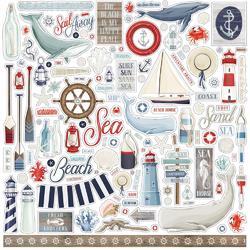 By The Sea Elements Cardstock Stickers 12"X12"