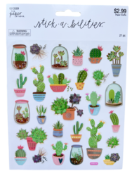Cactus Foil Stickers 27 pc - 1