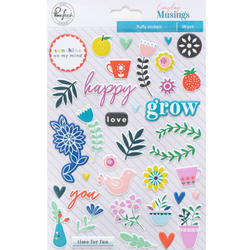 Everyday Musings Puffy Stickers 5"X7" 38/Pkg - 1