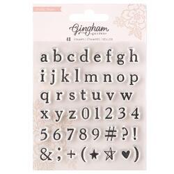 Gingham Garden Alpha Clear Stamps 48/Pkg - 1