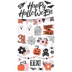 Happy Haunting Chipboard Stickers 6"X12"