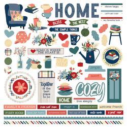 Heart & Home Stickers 12"X12"