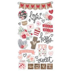 Kissing Booth Chipboard Stickers 6"X12"