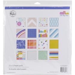 Lets Stay Home Double-Sided Paper Pack 12"X12" 16/Pkg