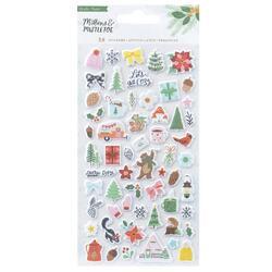 Mittens & Mistletoe Puffy Stickers 58/Pkg - 1