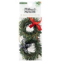 Mittens & Mistletoe Wreaths 4/Pkg - 1
