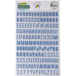 Office Hours Blue Puffy Mini Alpha Stickers 164/Pkg