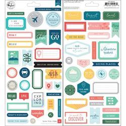 Out & About Cardstock Label Stickers 5.5"X11" 63/Pkg