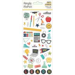 School Life Puffy Stickers 49/Pkg - 1