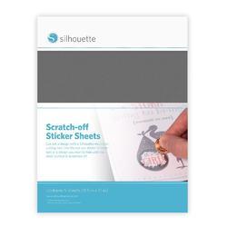 Silhouette Scratch-Off Sticker Sheet 8.5"X11" Silver - 1