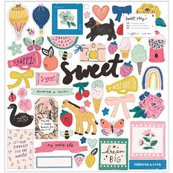 Sweet Story Chipboard Stickers 55/Pkg