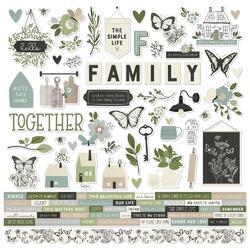The Simple Life Combo Cardstock Stickers 12"X12"