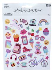 Unicorn Glitter Stickers 32 pc - 1