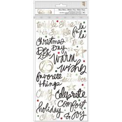 Warm Wishes Phrases/Puffy Thickers Stickers 96/Pkg - 1