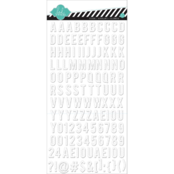 Color Magic Resist Chipboard Alphabet Stickers-proužky