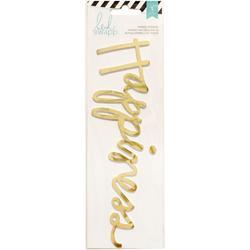 Foam Stickers - Happiness Titles/Gold