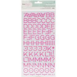 Happy Place Hardcover/Pink Puffy  Thickers Alpha Stickers