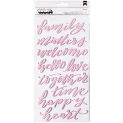 Heart Of Home Thickers Pink Foiled Stickers 5.5"X11" 2/Pkg