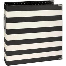 Sn@p! Black Stripe Designer Binder 6"x8" - 1