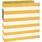 Sn@p! Yellow Stripe Designer Binder 6"x8" - 1/2