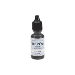 StazOn Solvent Ink Pad Refill - Jet Black - 1