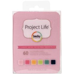 Strawberry Project Life 3x4 Textured Cardstock 60 pkg - 1