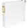 White w/Gold Hardware Classic Faux Leather D-Ring Album 12"x12" - 1/2