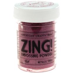 Zing! Mettalic Embossing Powder - červený - 1