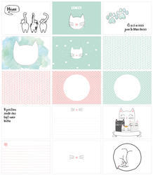 Kočky PL kartičky 6x4 (Design A) - 2