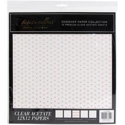 Clear With Pink Paper Collection 12"X12" - 2