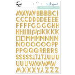 Simple & Sweet Puffy Stickers 5"X7" Mini Gold - 2