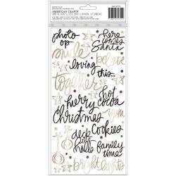 Warm Wishes Phrases/Puffy Thickers Stickers 96/Pkg - 2