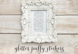 Bella Rouge Puffy Silver Glitter Stickers - 2