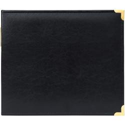 Black w/Gold Hardware Classic Faux Leather D-Ring Album 12"x12" - 2