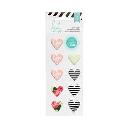 Hello Beautiful Hearts Puffy Stickers - 2