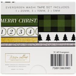 Evergreen Washi Tape Tube 6/Pkg - 3