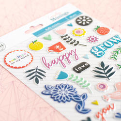 Everyday Musings Puffy Stickers 5"X7" 38/Pkg - 3