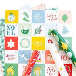 Happy Holidays Double-Sided Paper Pack 12"X12" 12/Pkg - 3