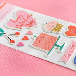 La La Love Embossed Puffy Stickers 10/Pkg - 3