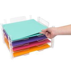 We R Stackable Acrylic Paper Trays Retail Packaged 4/Pkg - 4