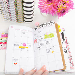 Color Fresh Personal Memory Pink Glitter Planner Boxed Kit - 5