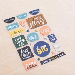 Daring Project Life Chipboard Stickers - 5