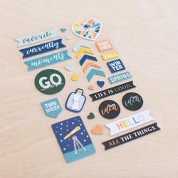 Daring Project Life Chipboard Stickers - 6