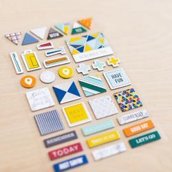 Sharp Project Life Chipboard Stickers - 6
