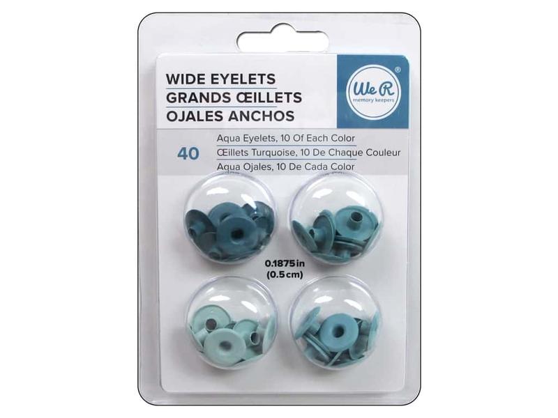 We R Memory Keepers Eyelets Wide 40/Pkg (Gray)